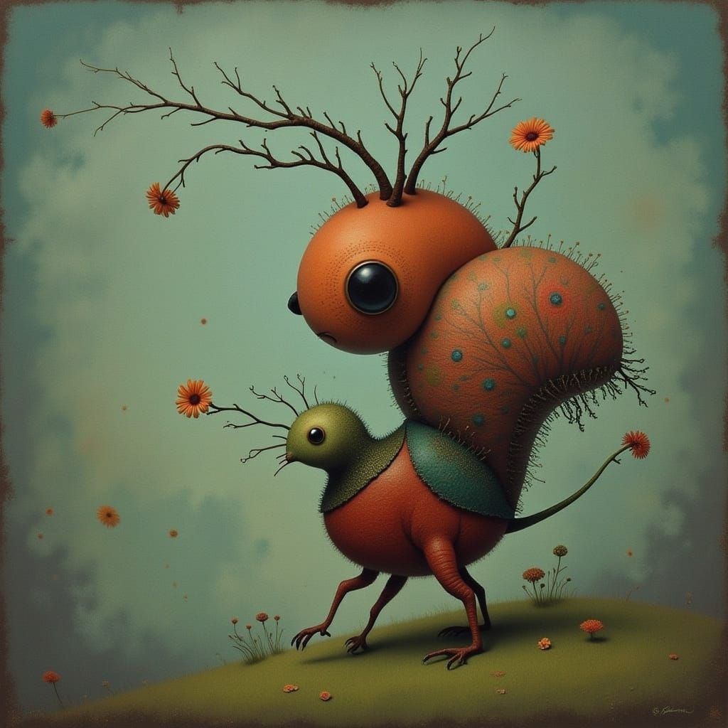 Ethereal Baroque Cicada in Whimsical Flux