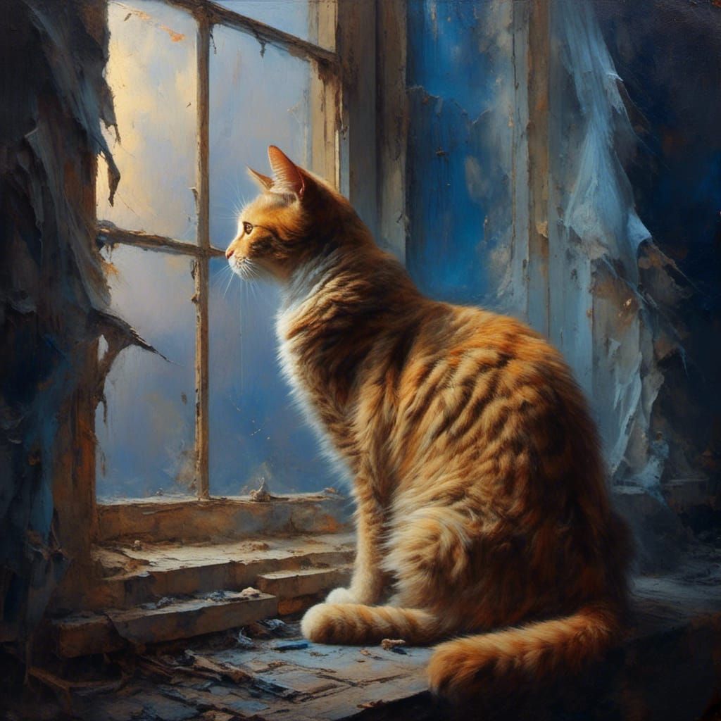 <lora:Decay:1.0> This is my Cat she is a large house fat cat...