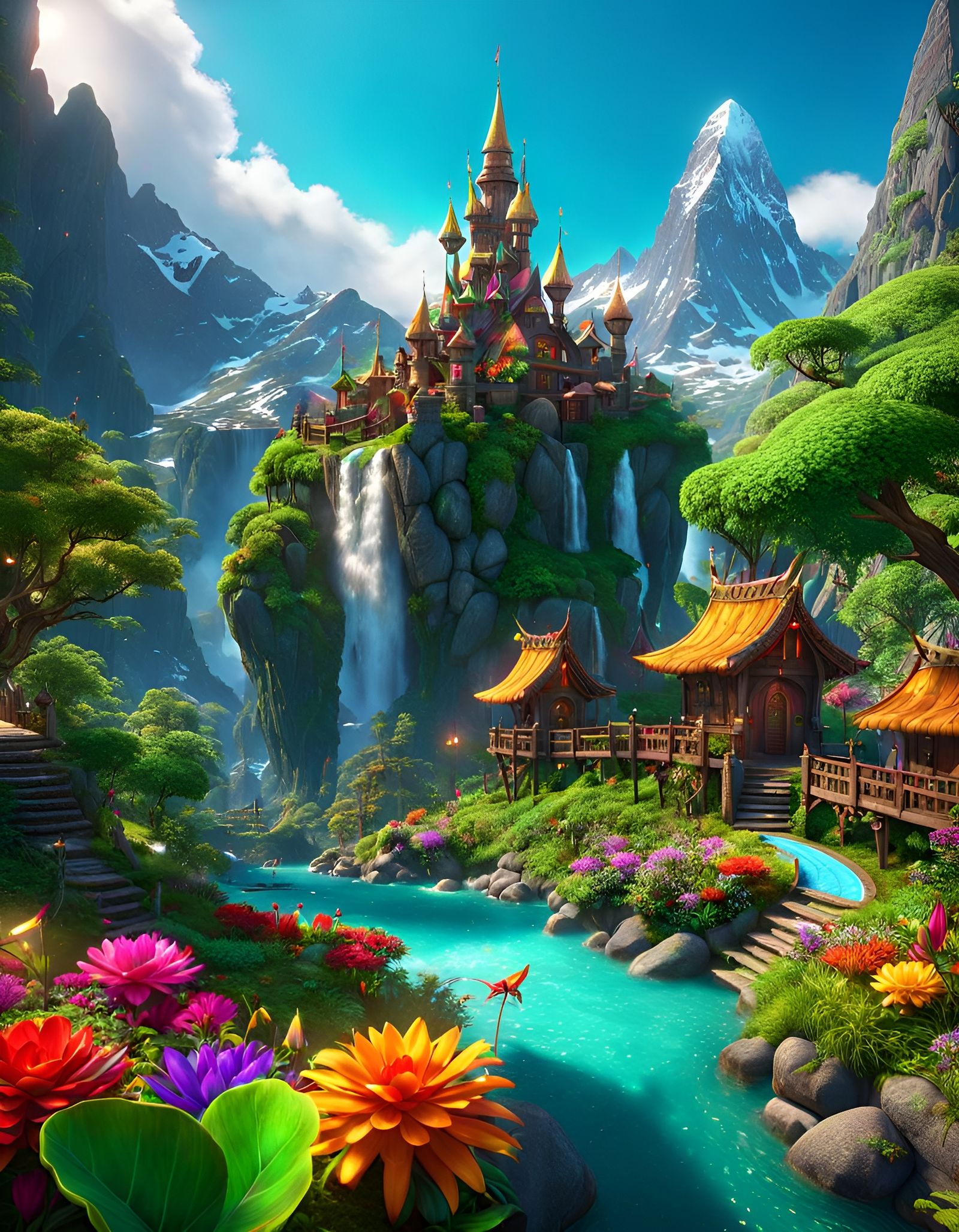 Fantastical Dreamscape in Detailed Matte Painting