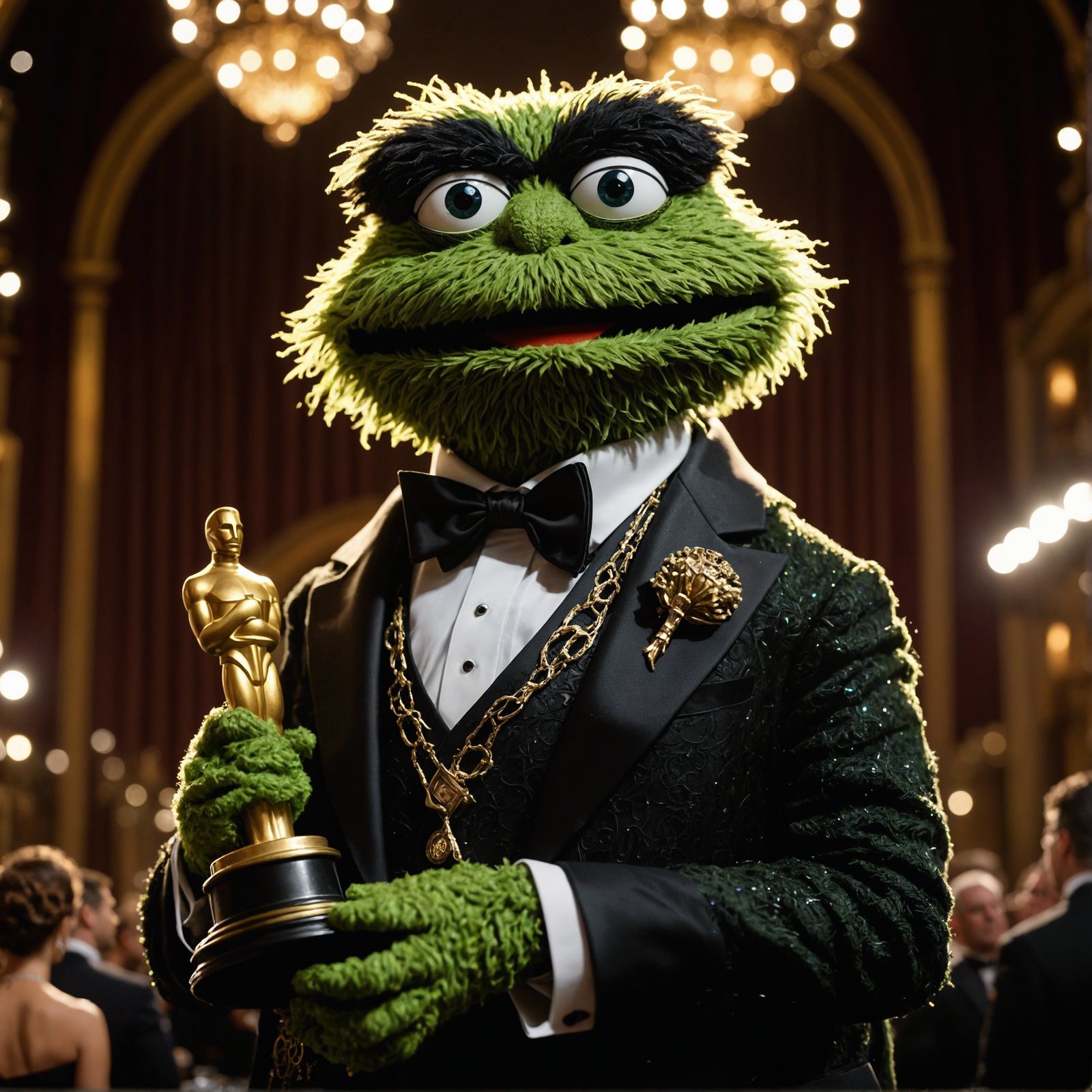 Oscar the Grouch Wins an Academy Award