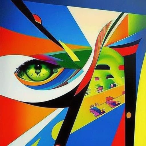Beautiful brutal art vibrant colours psychedelic