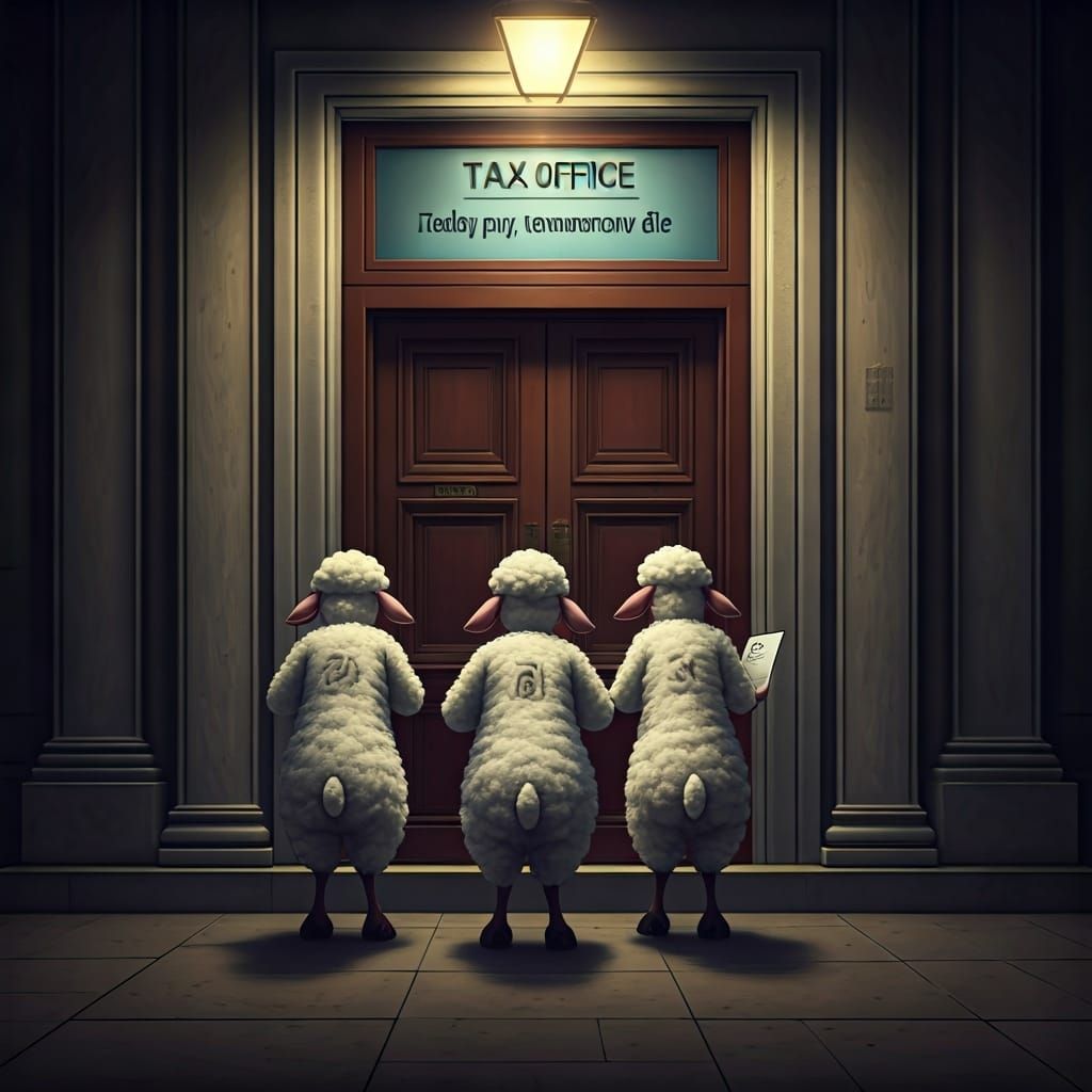 Nervous Lambs at Tax Audit Office: Disney Parody