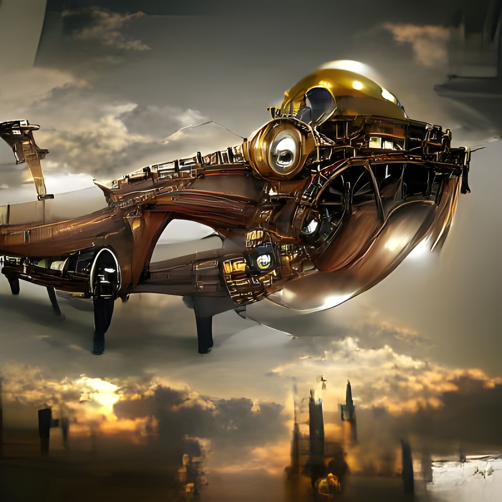 Steampunk Space-X Orbital Ship Concept Art