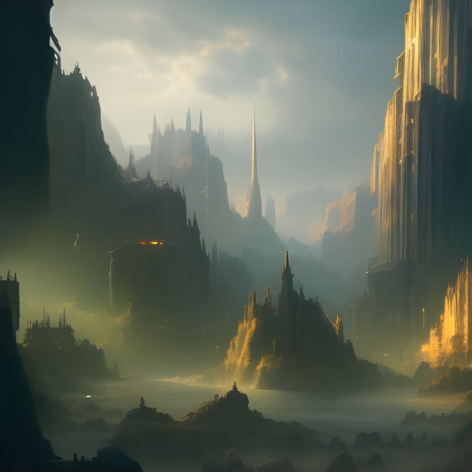 Fantastical Medieval Scene in Digital Matte Painting