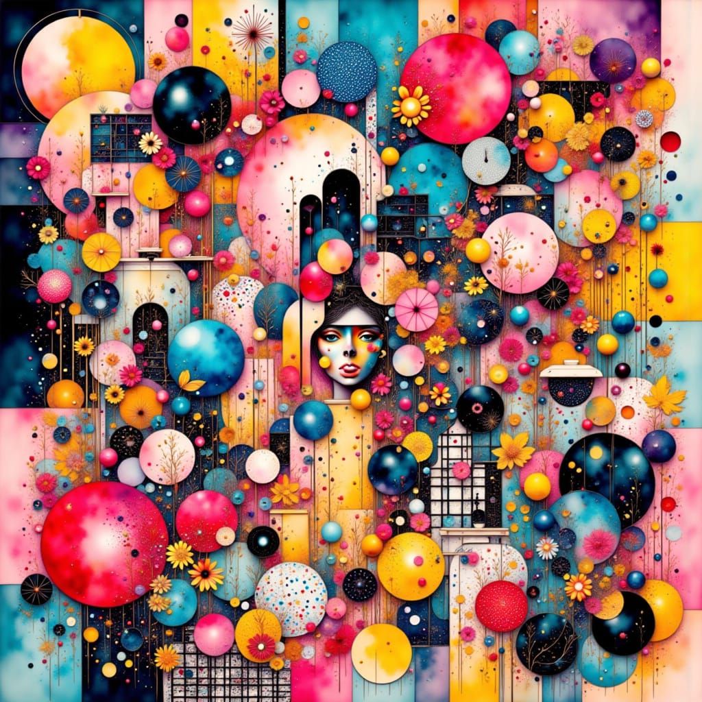 Eclectic Gingham Mood Board in Collage Style