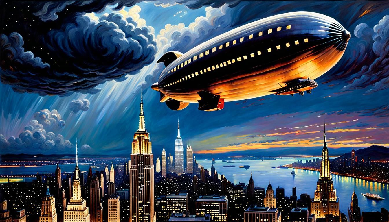 Zeppelin Over New York City