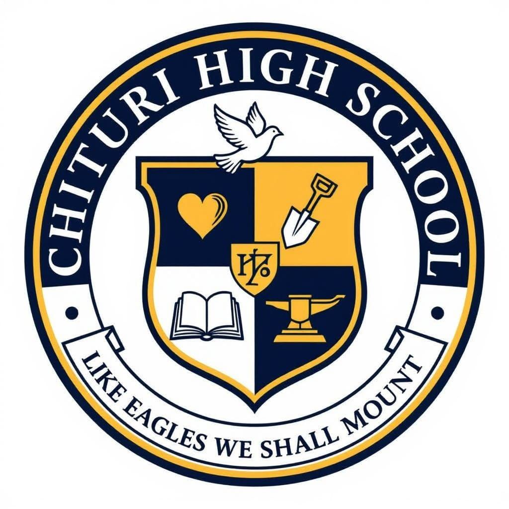 Chituri High School Classic Circular Seal Logo Design