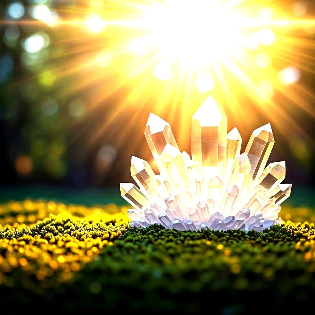 Radiant Crystal Forest in Divine Light