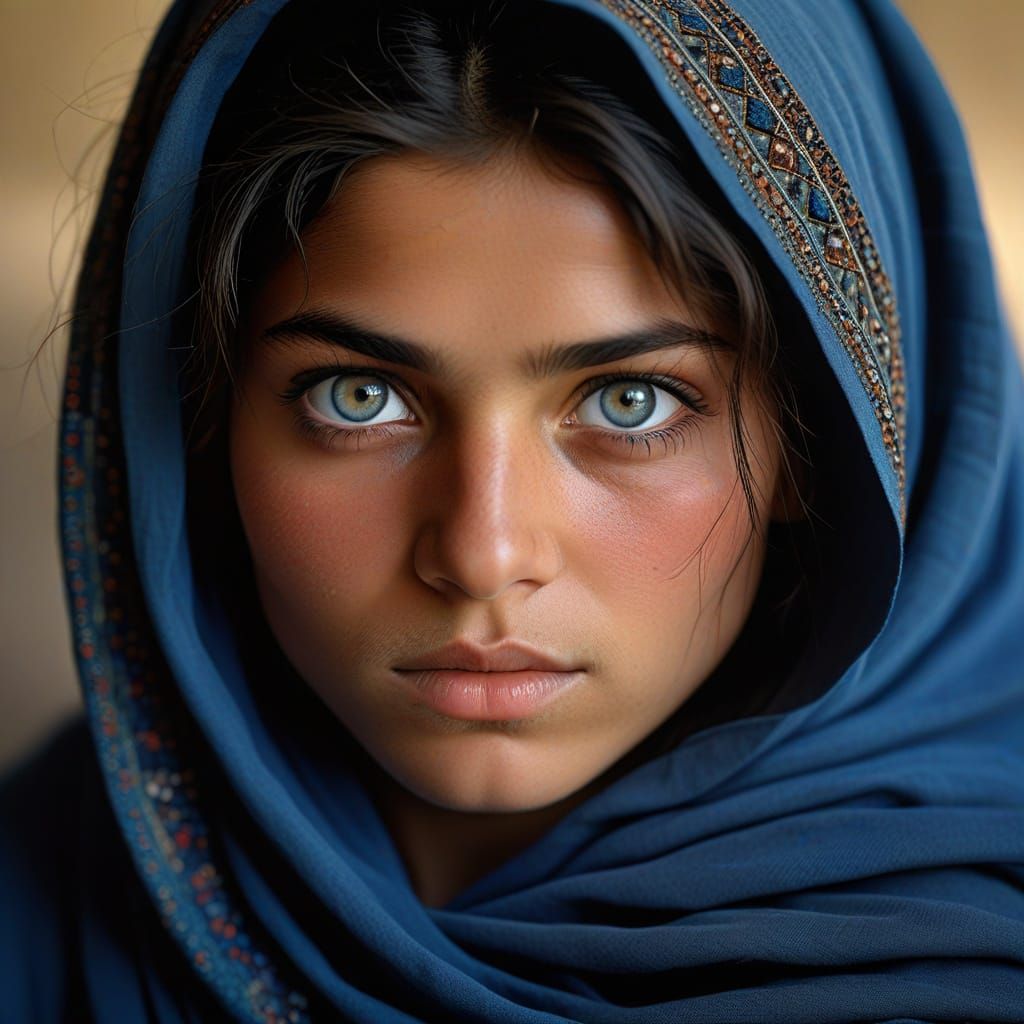 Striking Portrait of an Afghan Girl