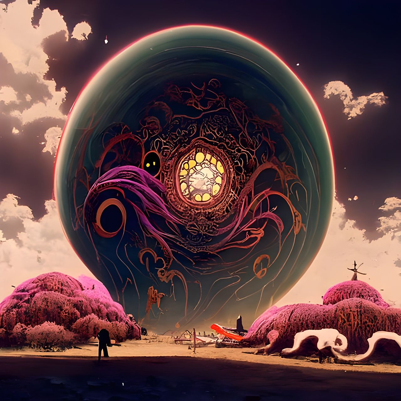 Cosmic Fantasy Nightmare: Galactic Sci-Fi Dreamscape