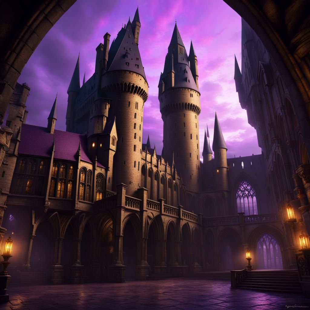 Hogwarts Dark Fantasy Concept Art in 8K Resolution
