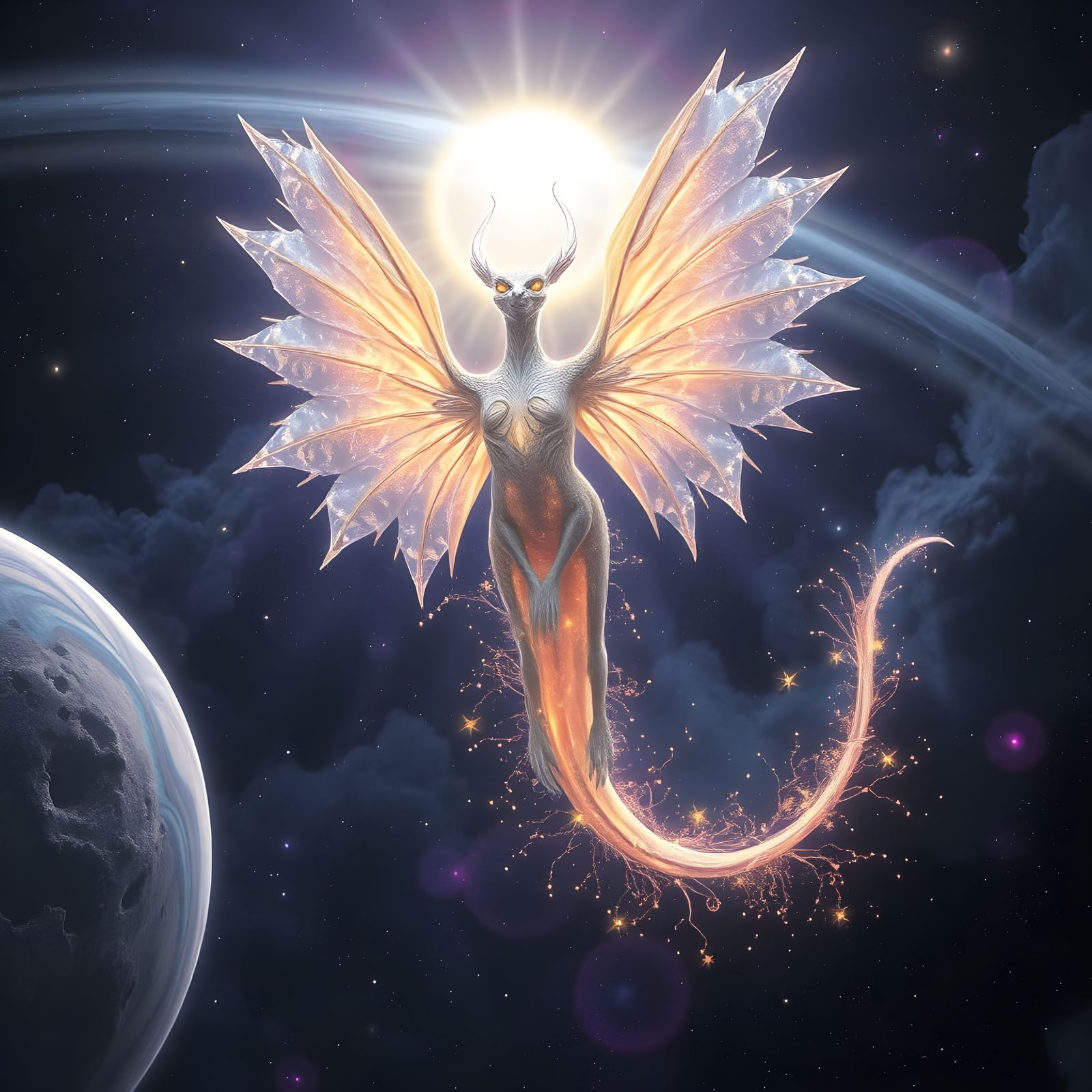 Celestial Creature in Deep Space Concept Art