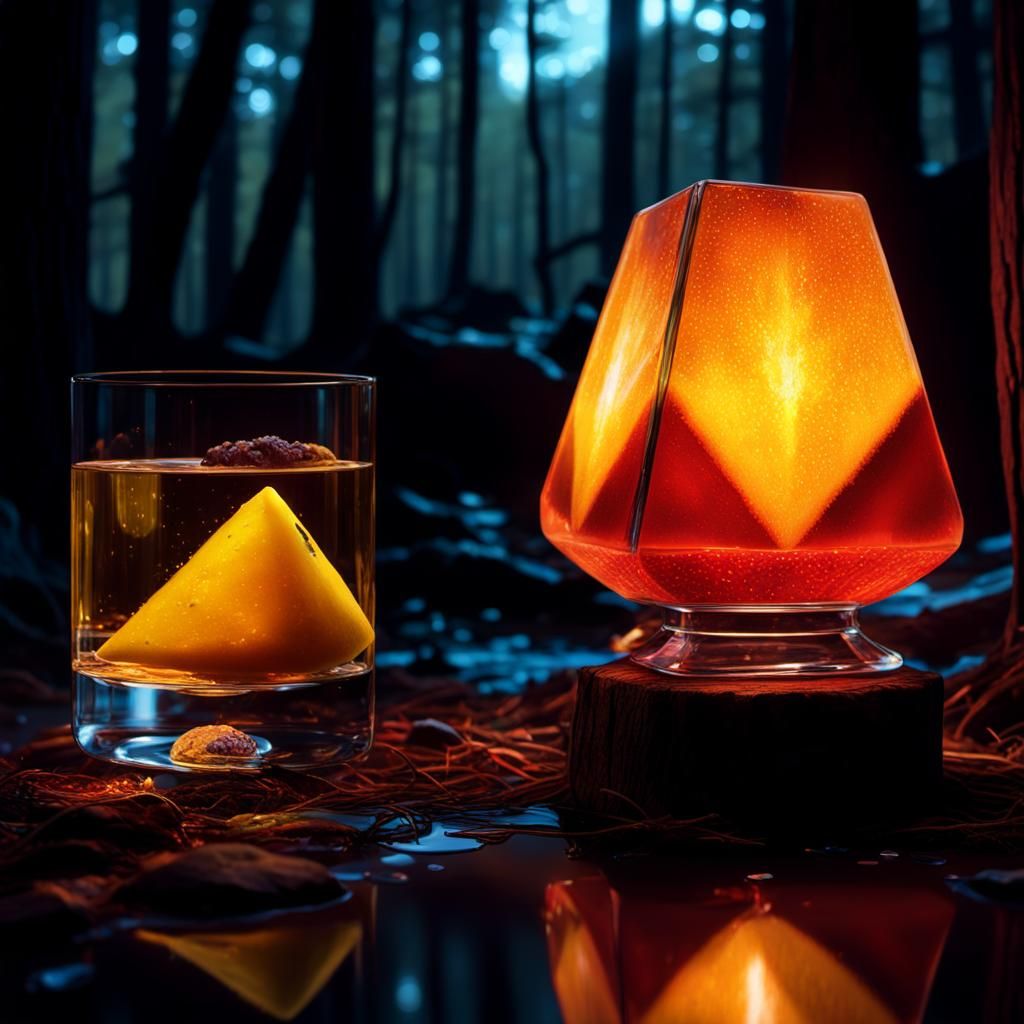Yellow Triangular Fruit with Translucent Liquid