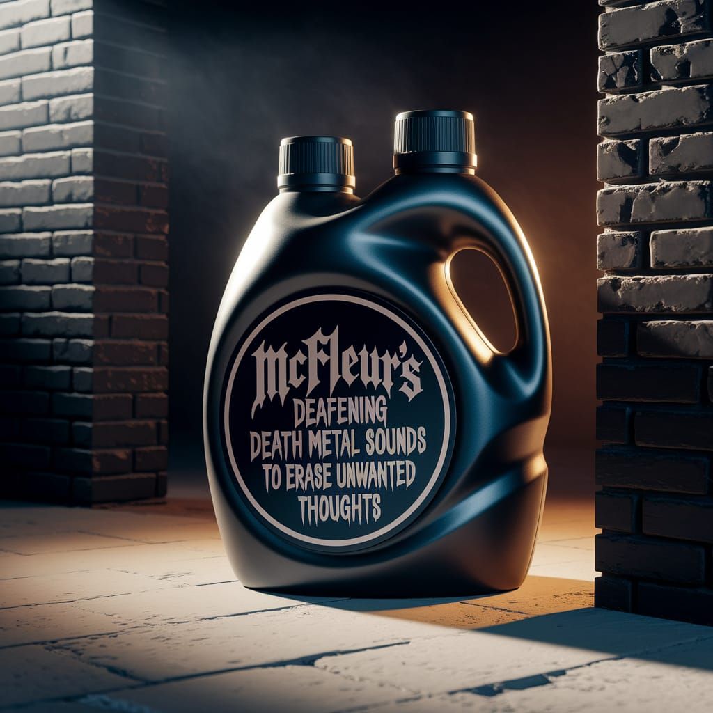 Menacing Death Metal Detergent in Dark Room