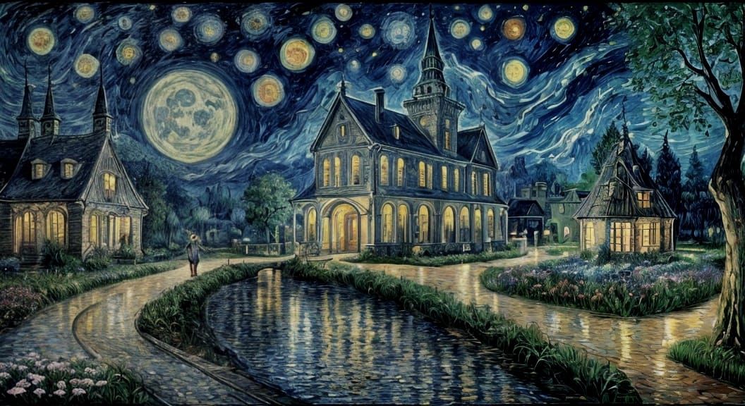 Handsome Prince and Holographic Horse in Fantasy Castle Scen...