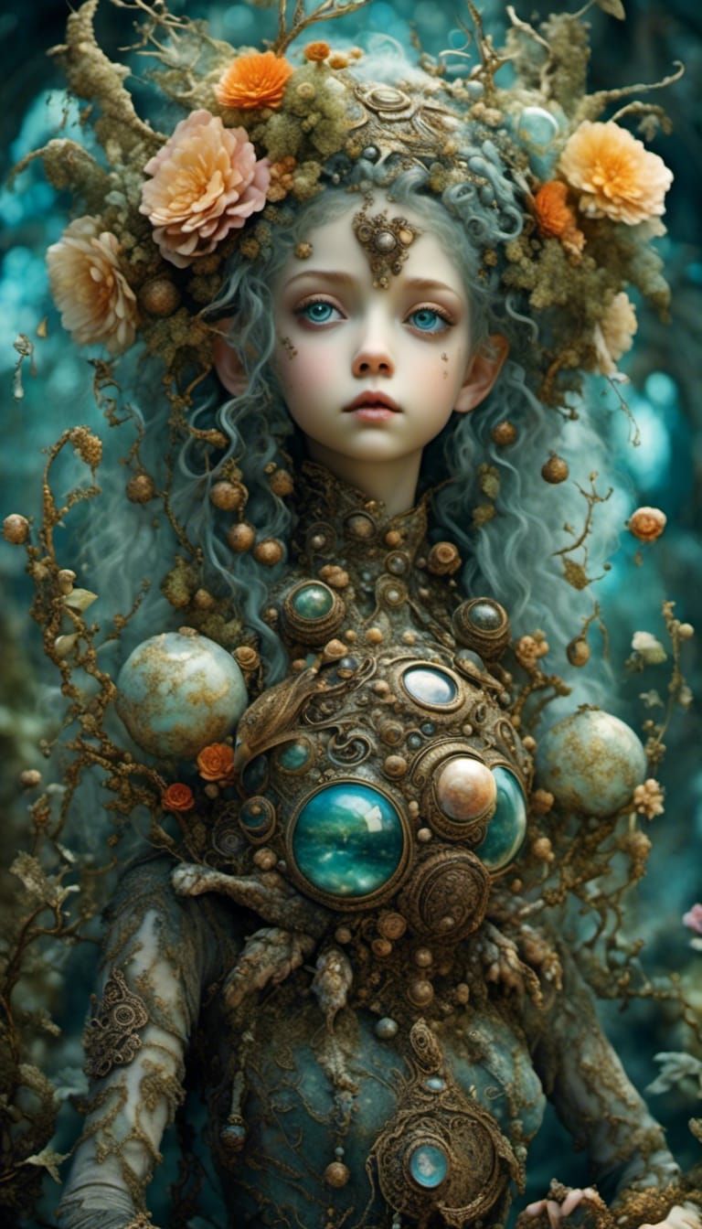 Melancholy Portrait of a Woman in a Meadow