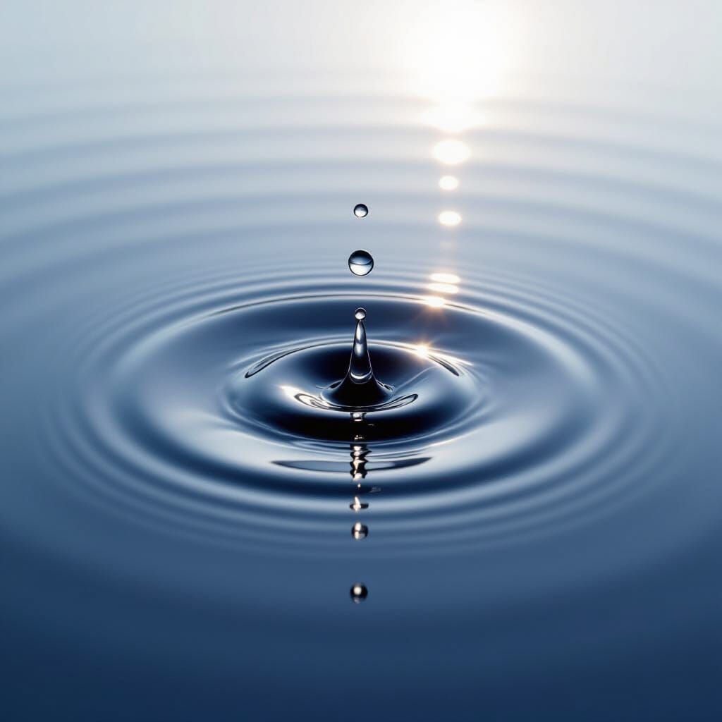 Hyperrealistic Water Droplet Impact