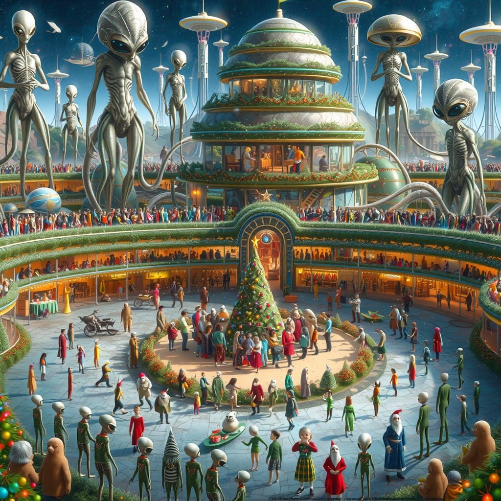 an image of an alien planet zoo with a recreated human habit...