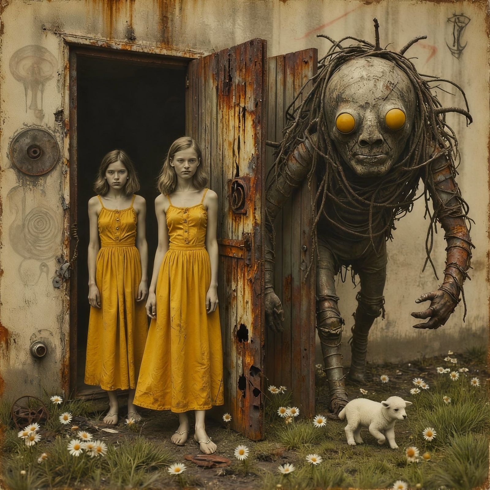 Surreal Decay With Caustic Metal and Wood