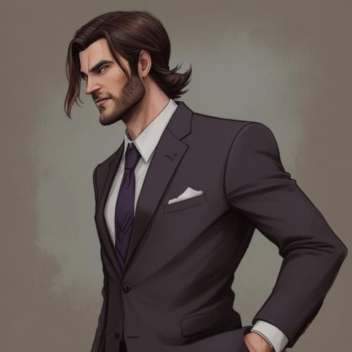Bigby Wolf in Formal Suit, AI Generated