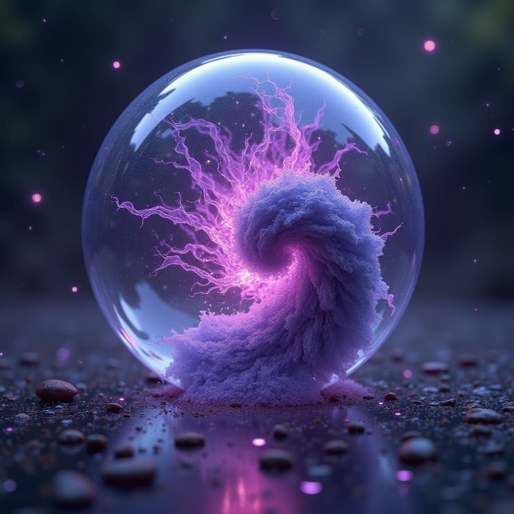 Yin Yang Symbol: Soap Bubble Meets Antimatter Vortex