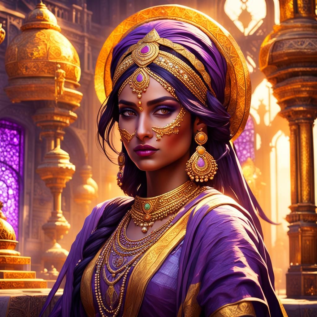Desi Punjabi Girl: Dark Fantasy Concept Art