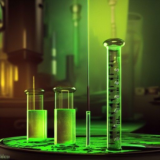 Sinister Poison Test Tube in Laboratory, Hyperdetailed Fanta...