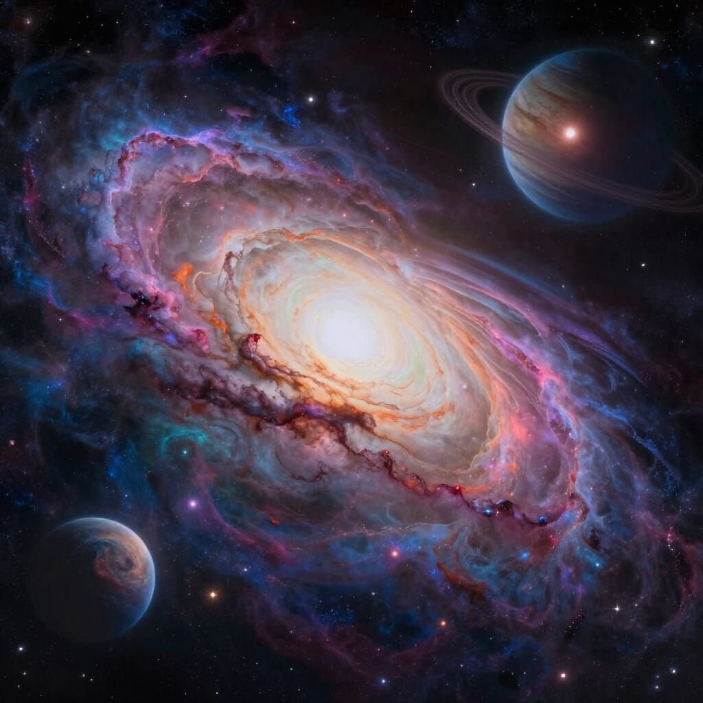 Cosmic Soul Nebula Journey Through Vibrant Galaxy