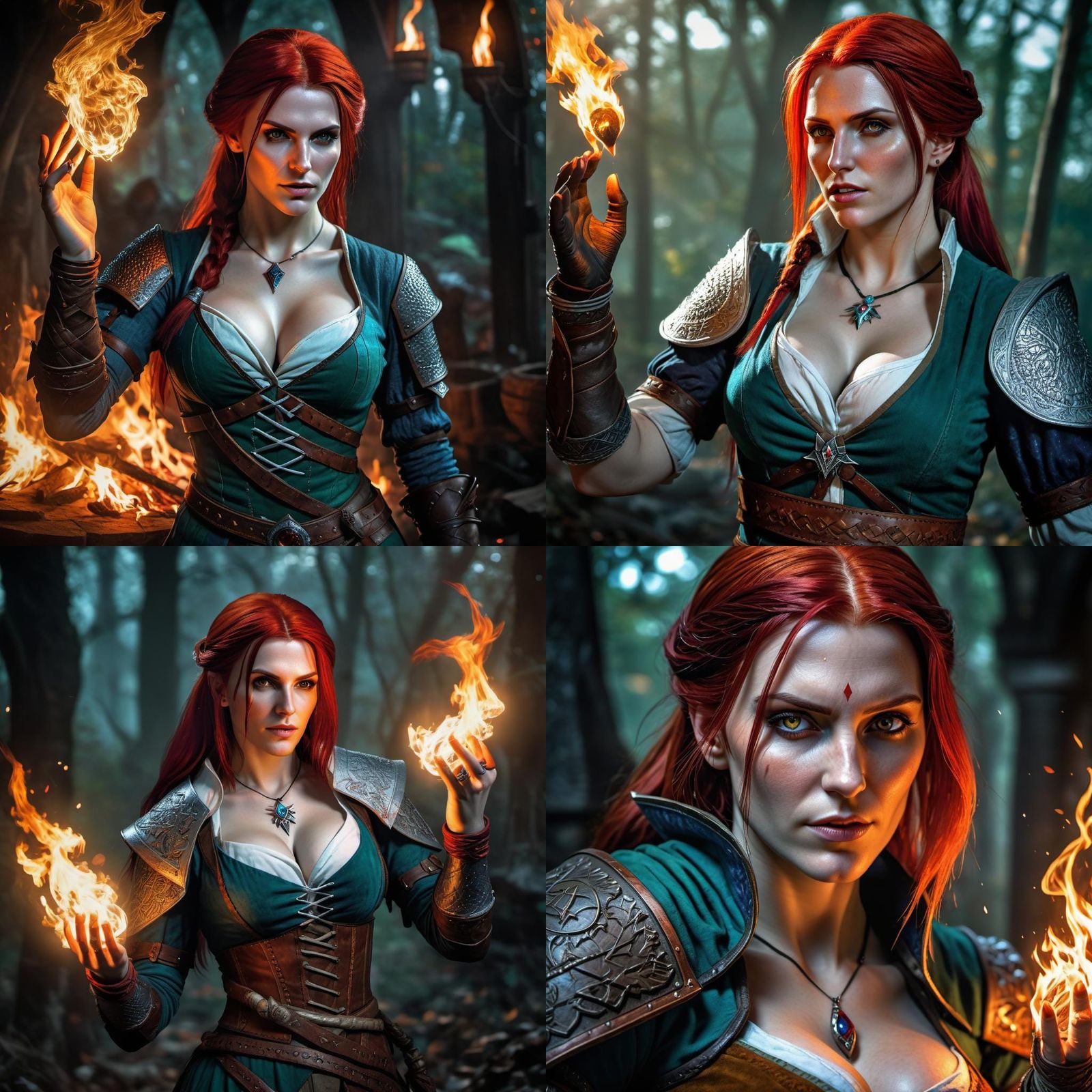 Enchanting Sorceress Triss Merigold Artwork