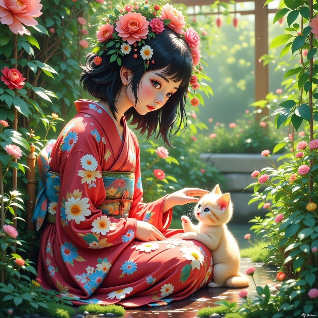 A Serene Moment in the Garden