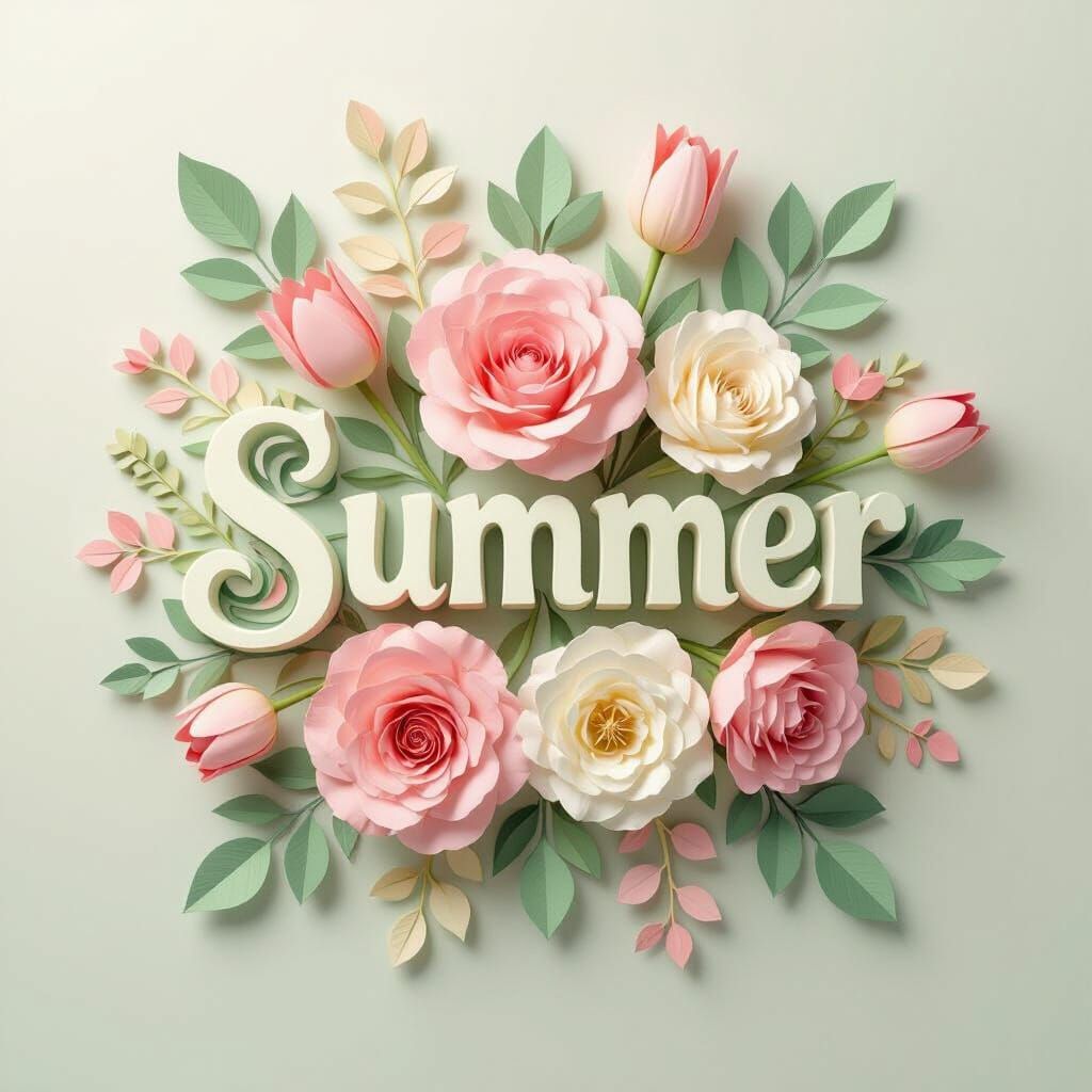 Pastel Floral Mother's Day Arrangement in Pop Art Style