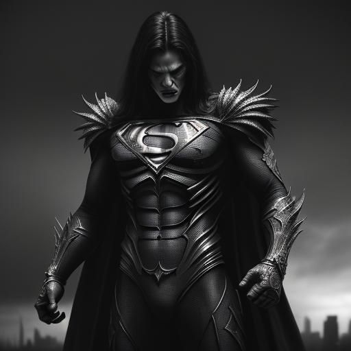 Hyperrealistic Death Metal Superman in High Definition