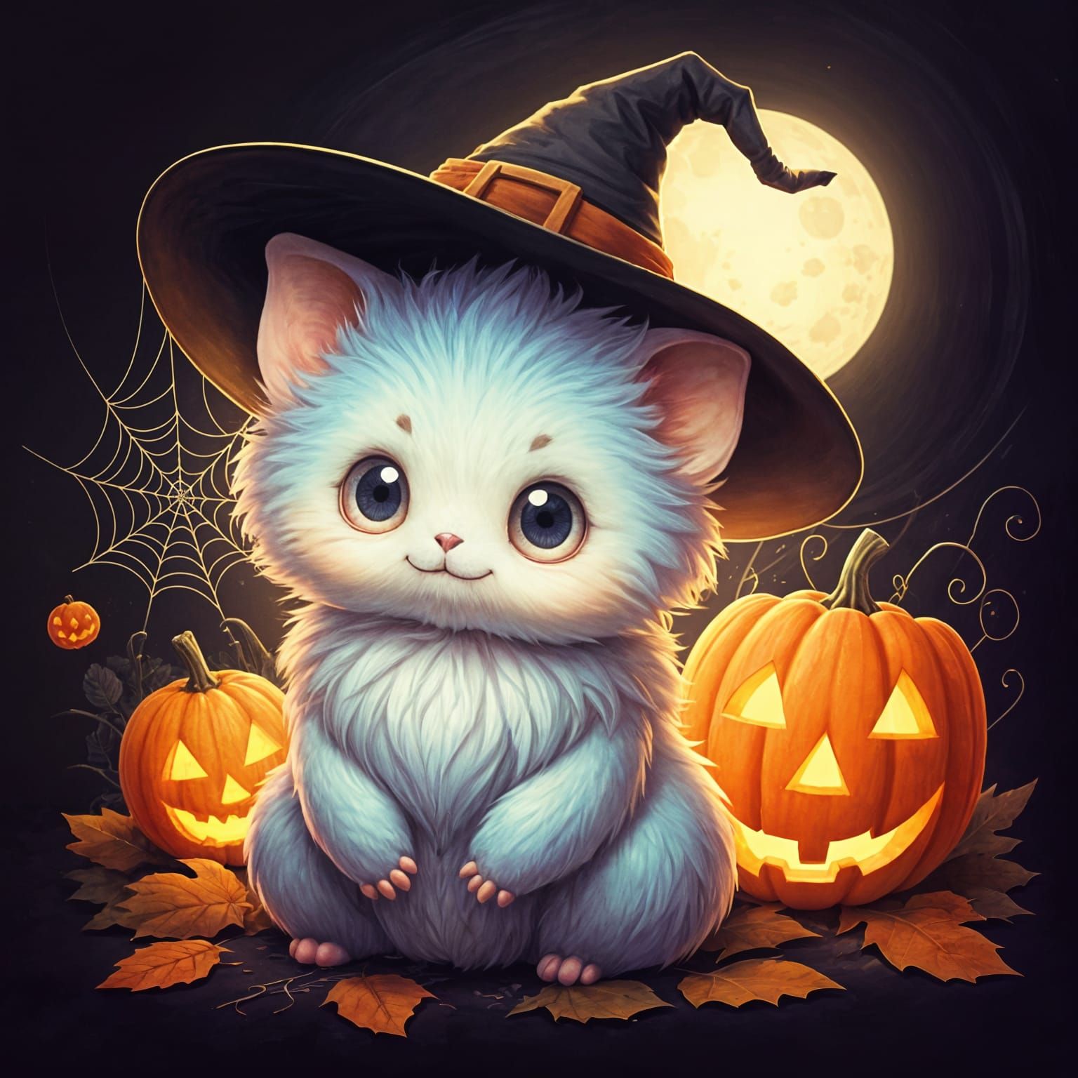 Scary Yet Cute Halloween Cat Image