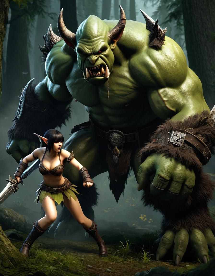 Pixie's Grimoire: Fantasy Battle Against Ogre