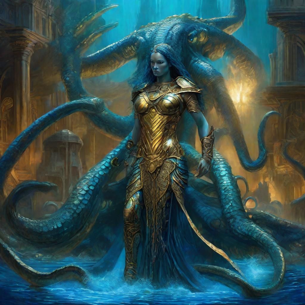 Atlantean Queen Prepares for Battle in Atlantis