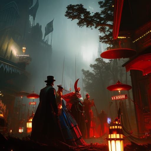 Dark Fantasy Carnival Freak Show Entrance