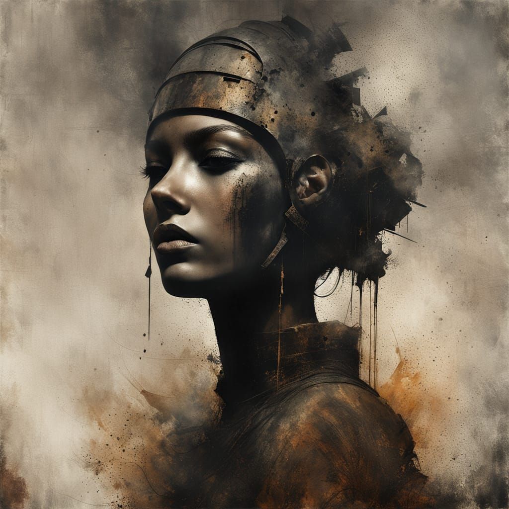 Surreal Portrait of an Ephemeral Beauty in Dark Art Style