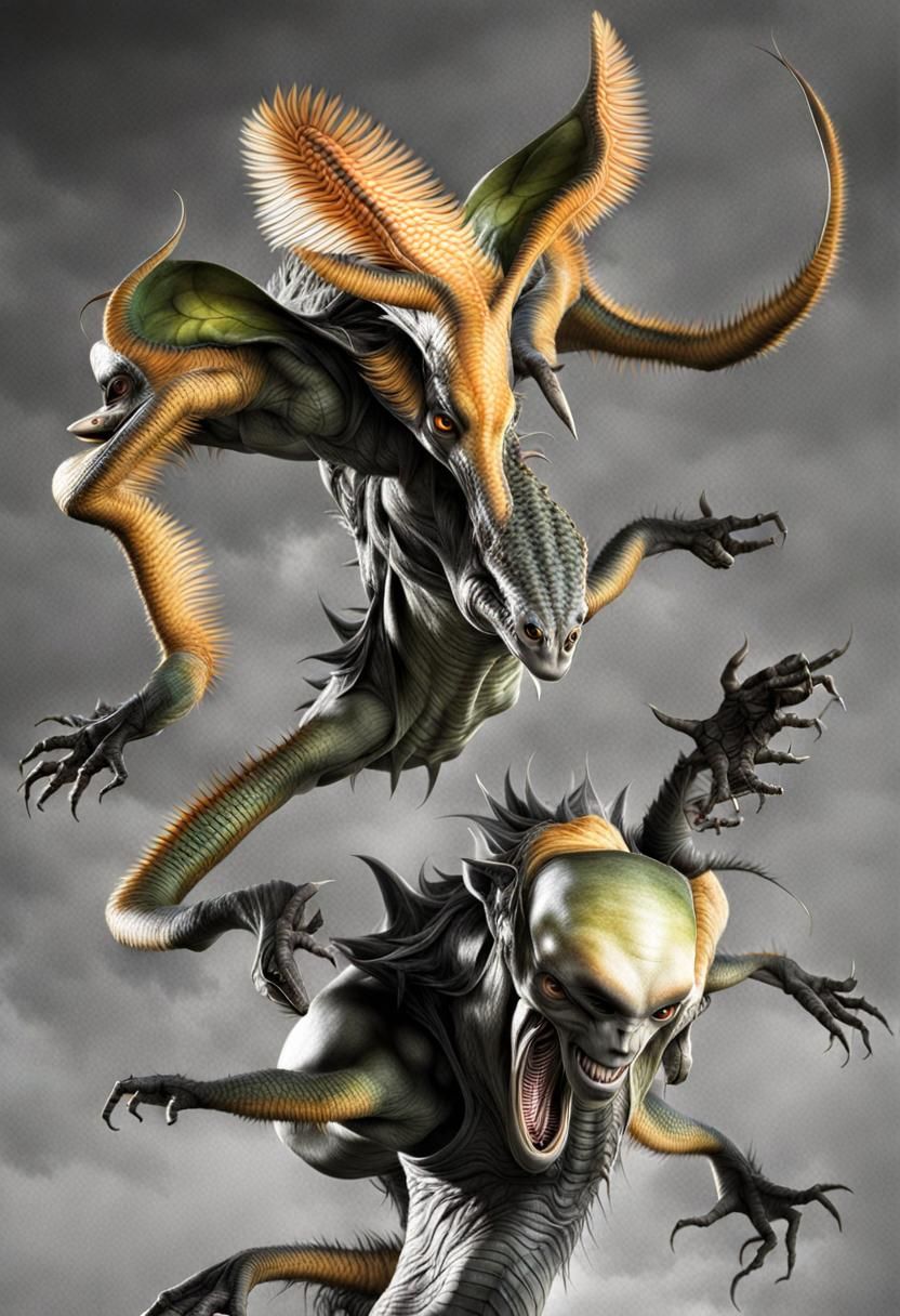 Photorealistic Aliens in Subdued, Magical Lighting