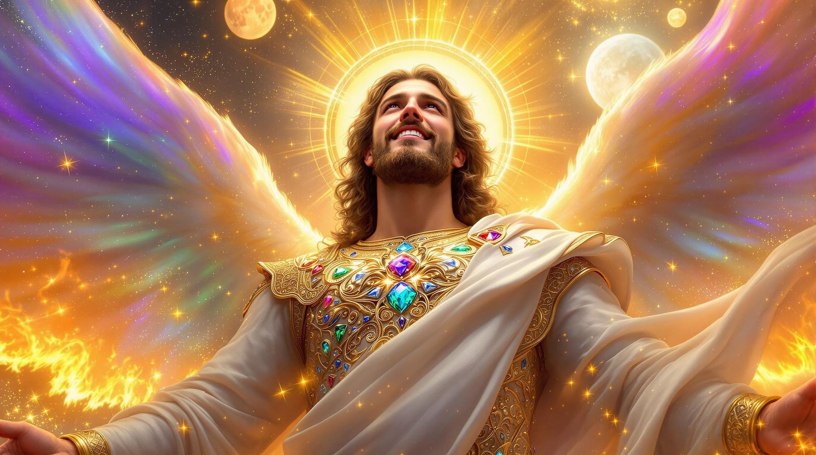 Divine Ascension in Glittering Regalia