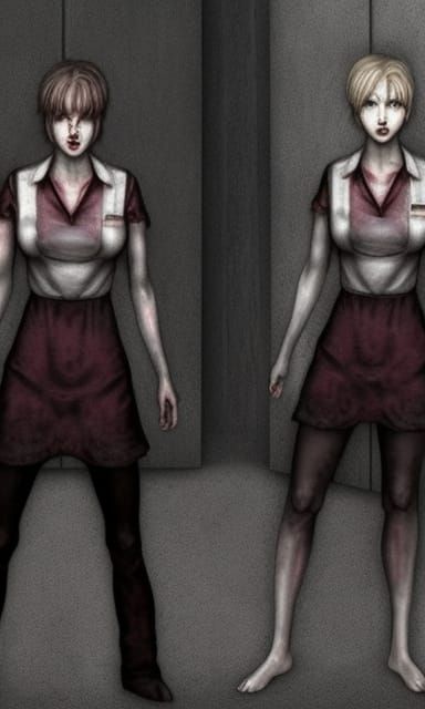 Silent Hill Nurses: Dark Fantasy Horror Art