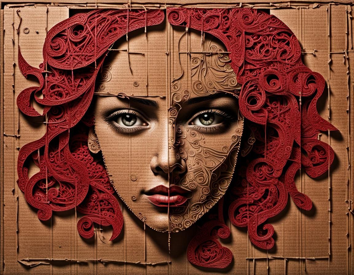 Cardboard face