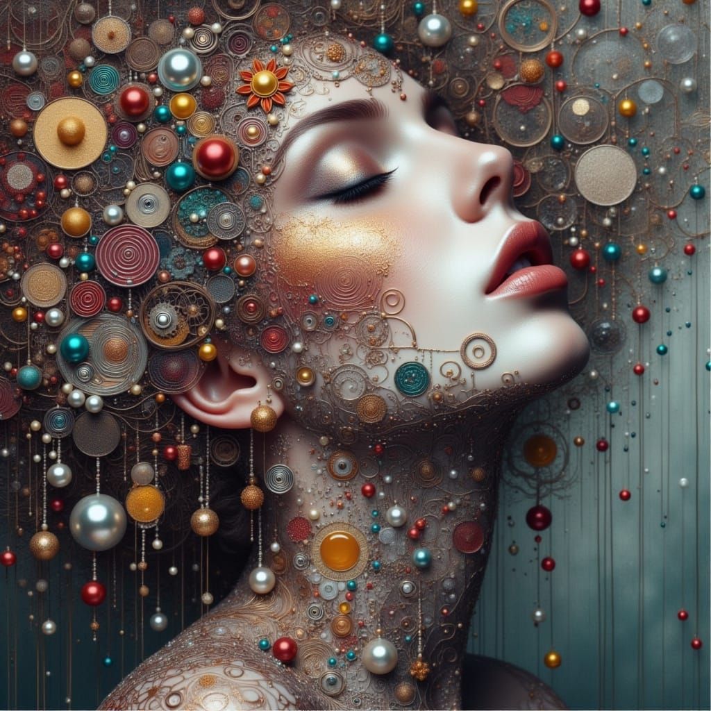 Earth in Futuristic Filigree Design