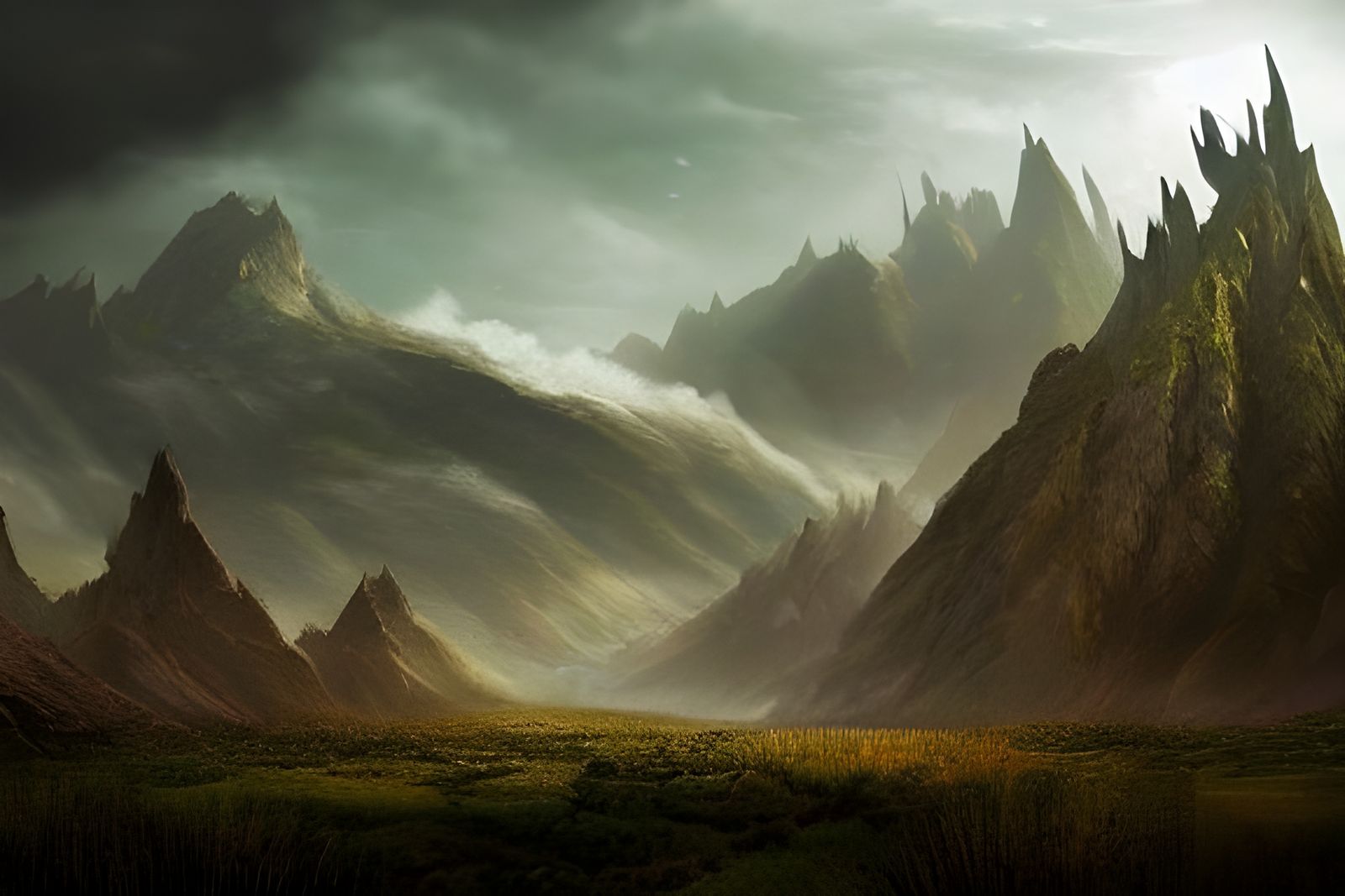 Epic Fantasy Landscape in Cinematic Style