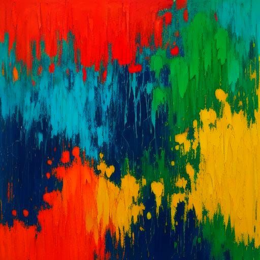 Abstract Amazon Rainforest Painting