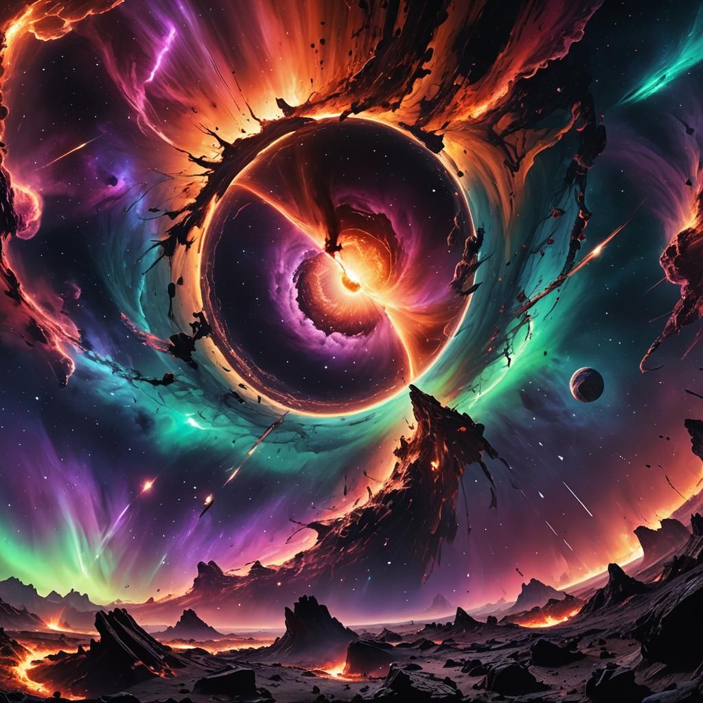 Cosmic Horror: Black Hole Devouring Dying Stars