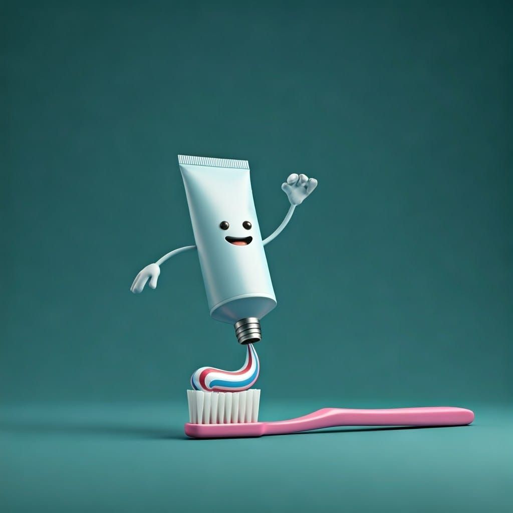 Whimsical Toothpaste Tube Character