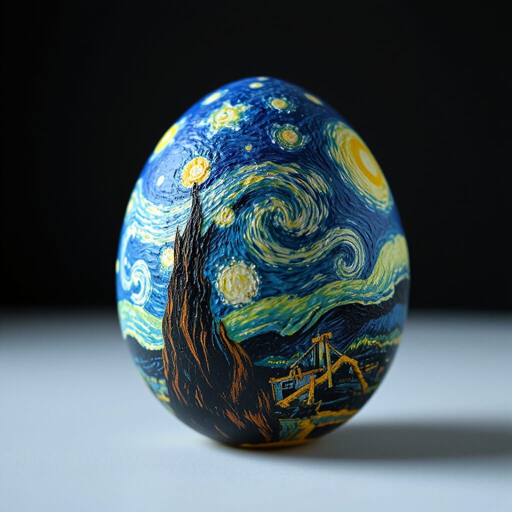 Van Gogh's Starry Night on a Twisted Canvas