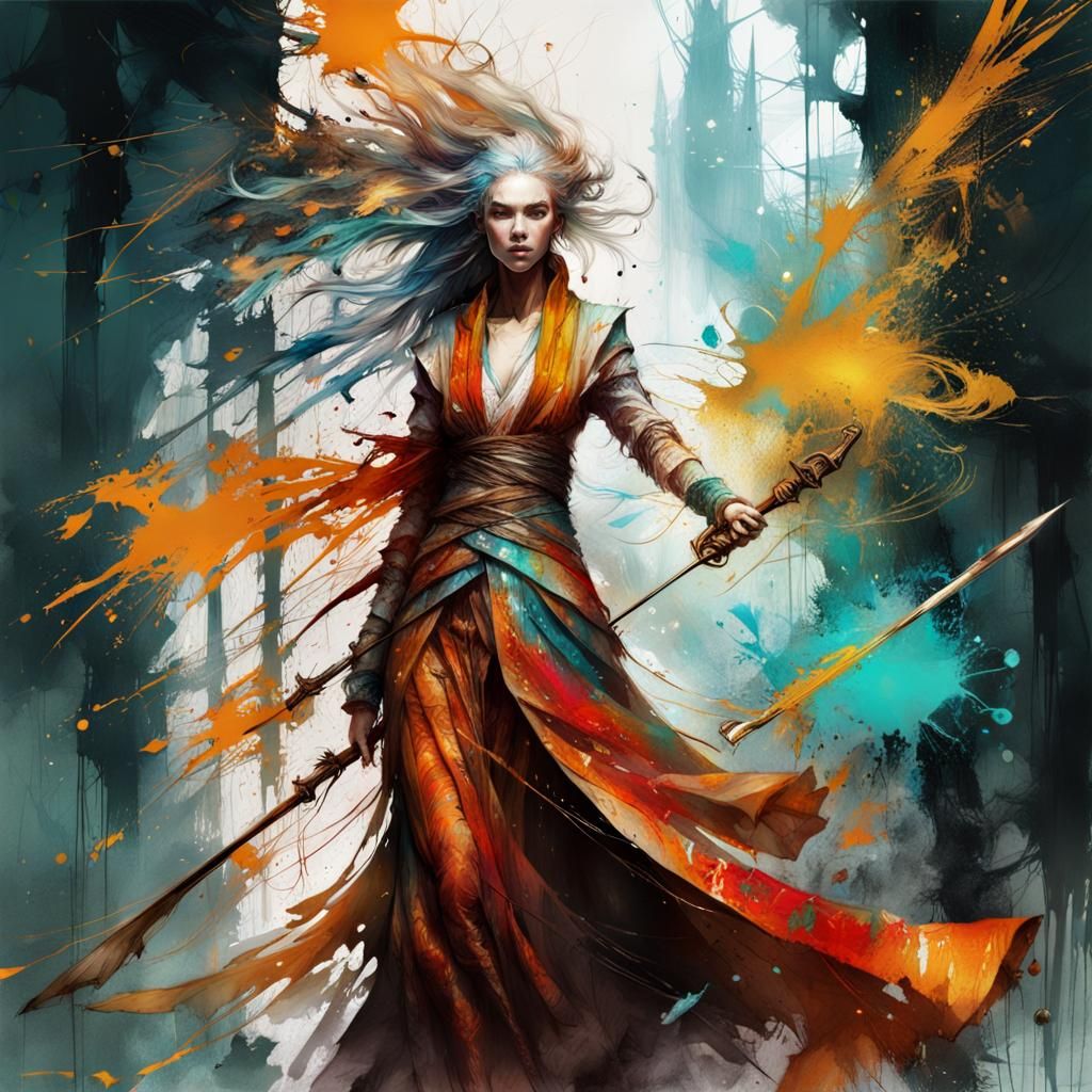 Wizard Robes in Digital Illustration Style