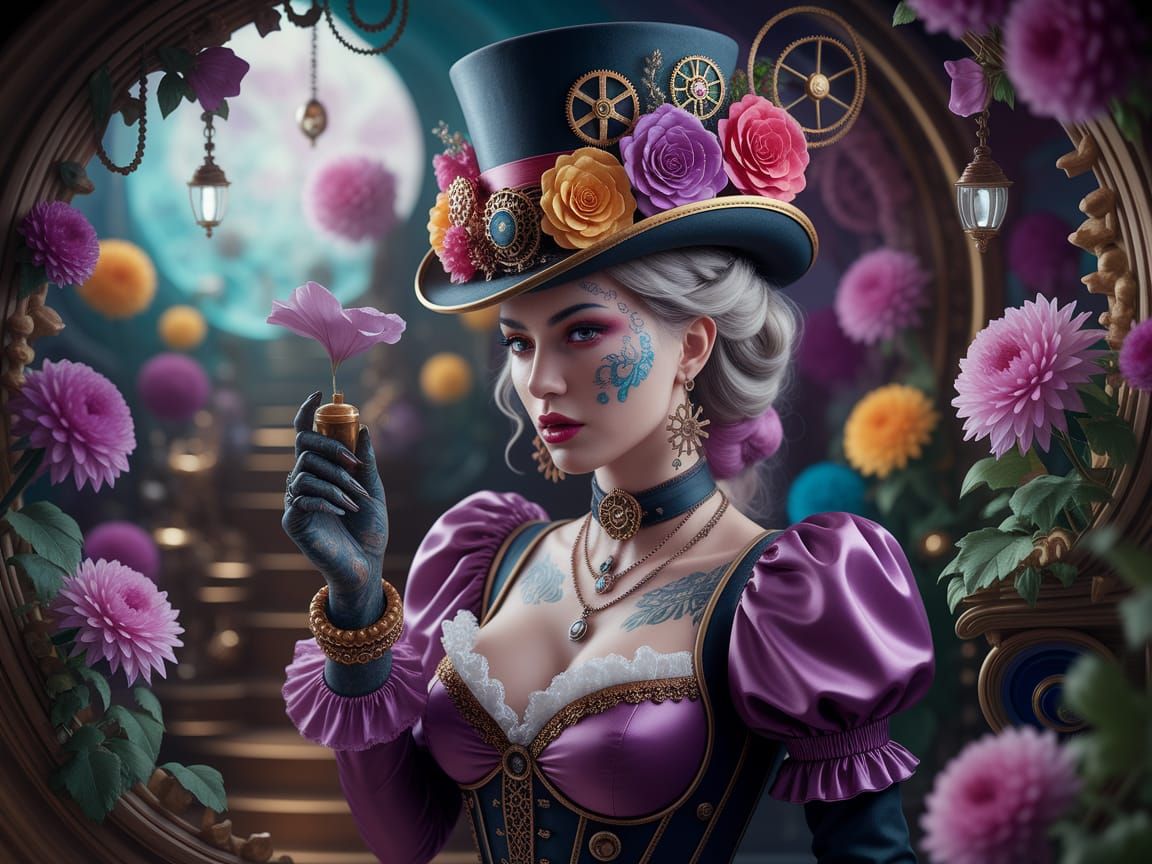 Steampunk Siren in Whimsical Fantasy