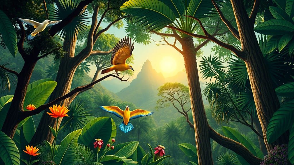 Vibrant Tropical Jungle of Guatemala